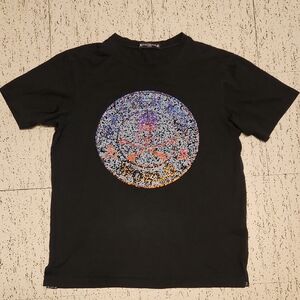 Mastermind World Jeweled Shiny Skull Spellout Logo Black T Shirt